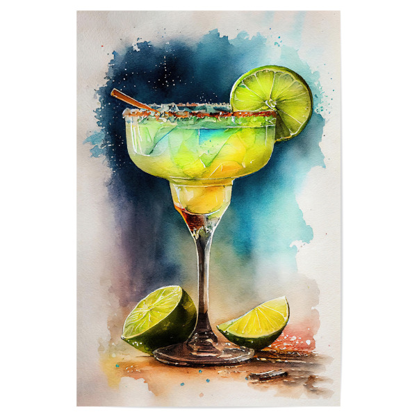 Poster "Zitrus- und Salzgetränk" artboxONE - Essen & Trinken,Essen & Trinken / Alkohol - Getränk,Getränke,Alkohol,Essen,Kneipe,Party,Illustration