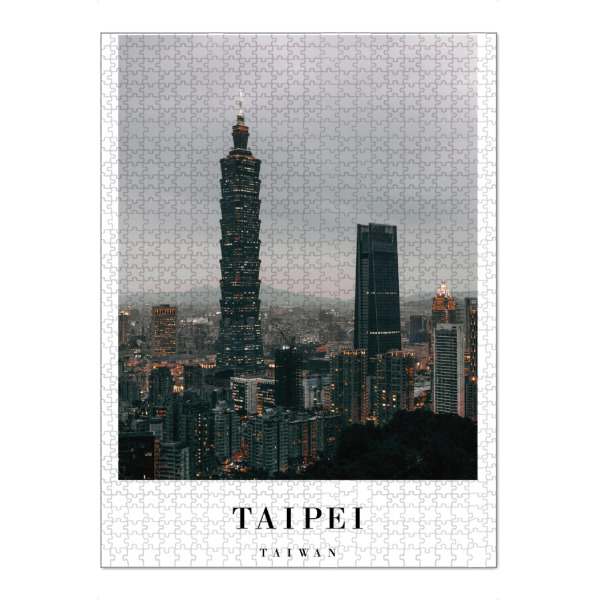 Puzzle Ravensburger "Stimmungsvolles Taipeh" artboxONE - Städte,Reise,Architektur - Stadt,Taipeh,Reisen,Asien,Landschaft,Taiwan - Bild stadt