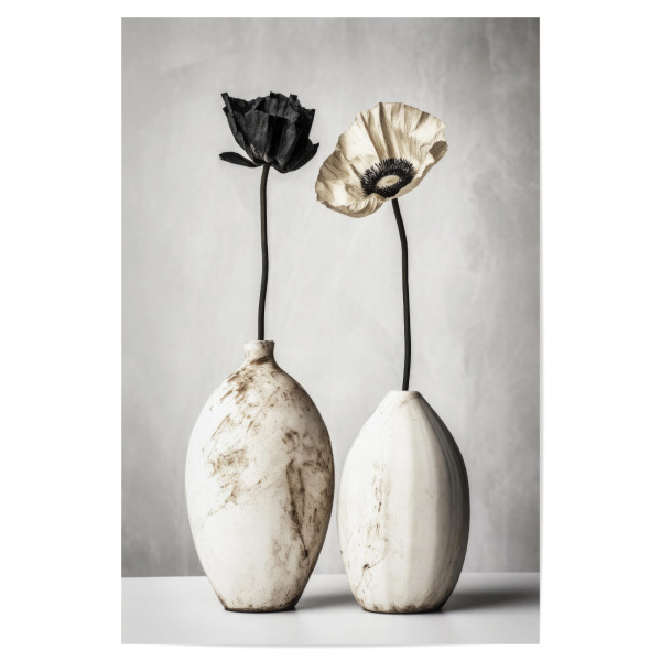 Poster "White Ceramic (Three)" artboxONE - Natur,Floral,Für Mama