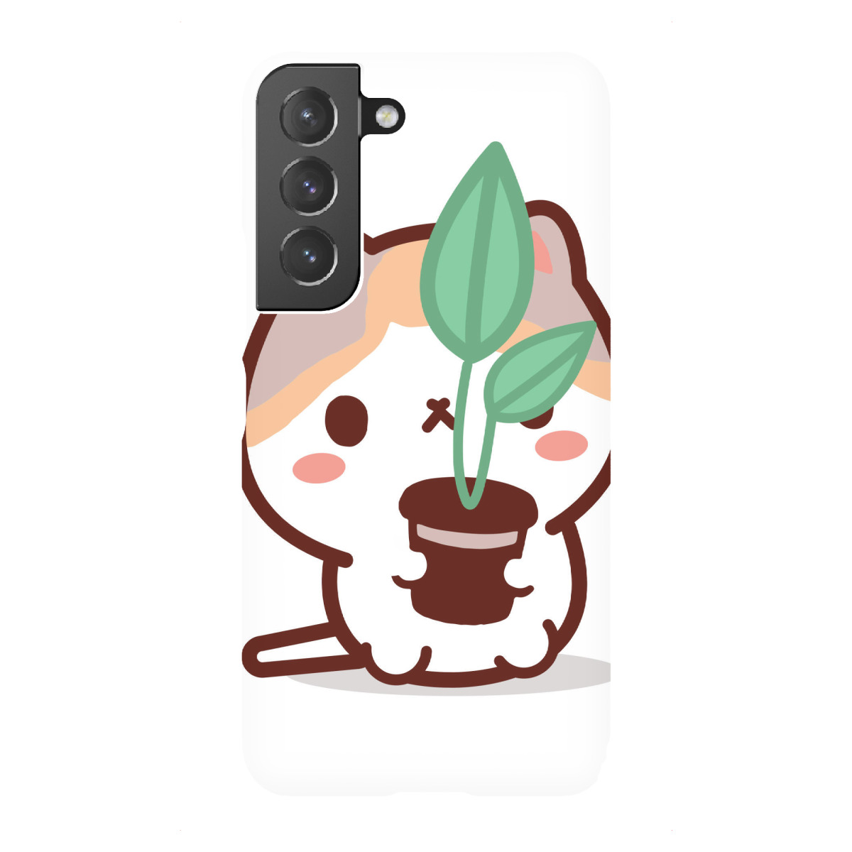"Süße Katze hält Pflanze Kawaii"für Samsung Galaxy - Premium-Case Handyhülle artboxONE