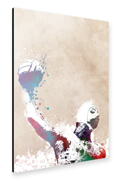 Alu-Dibond "Wasserball-Sportkunst A" 30x20 cm artboxONE