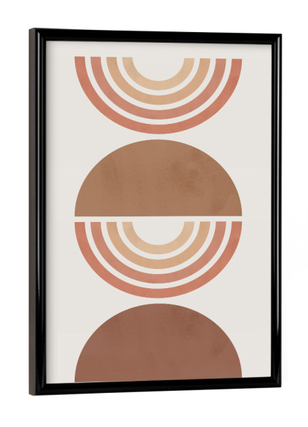 Poster mit schwarzem Rahmen "Watercolor circles B" artboxONE - Abstrakt,Geometrie