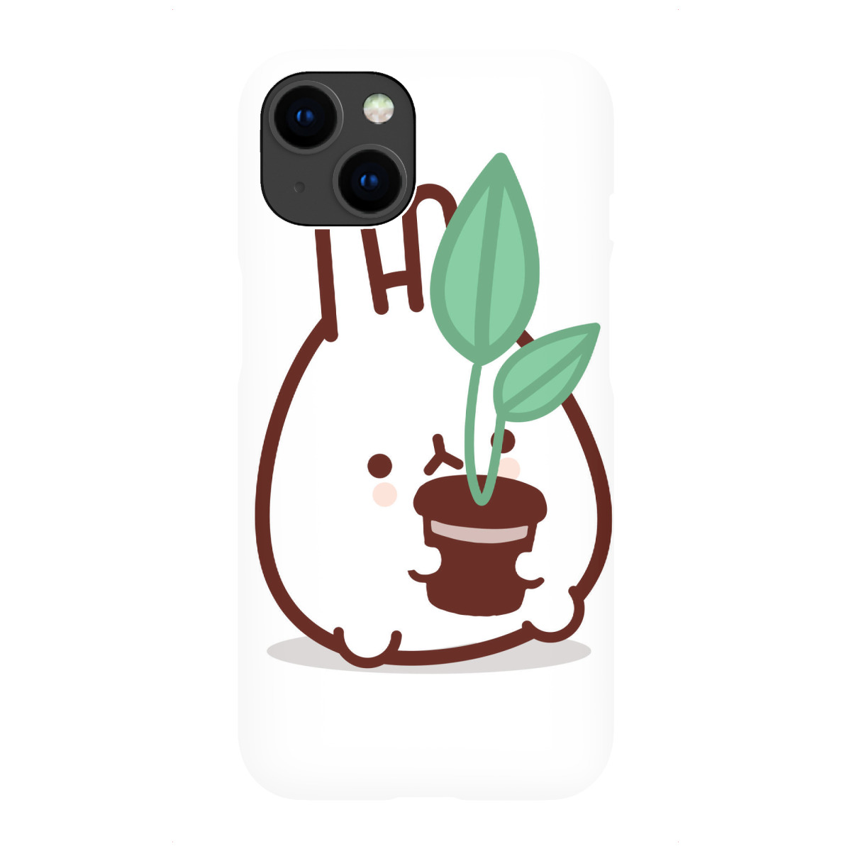 "Niedlicher Pflanzenliebhaber-Hase"für iPhone - Premium-Case Handyhülle artboxONE