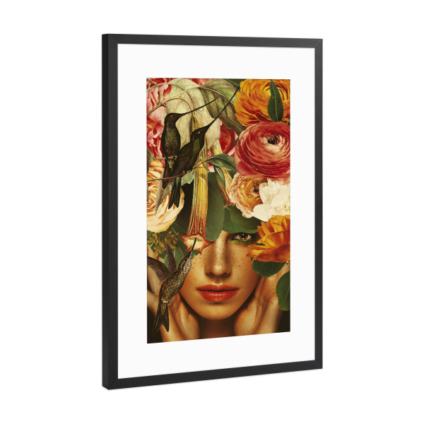 Poster mit Rahmen Schwarz (Metallic) "Die Natur ist wunderschön" artboxONE - Floral,Tiere,Abstrakt