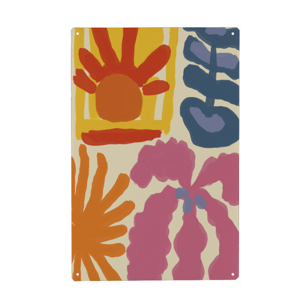 Metall Poster "Happy Summer (Two)" artboxONE - Floral,Abstrakt,Für Mama