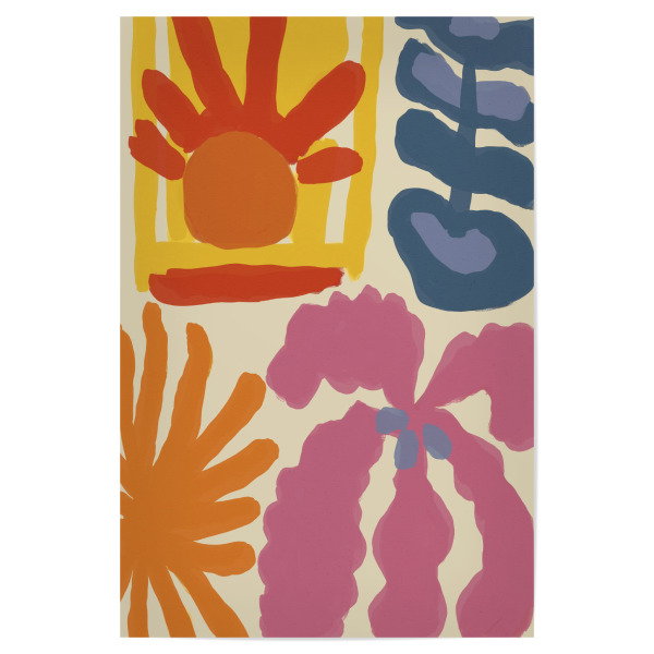 Poster "Happy Summer (Two)" artboxONE - Floral,Abstrakt,Für Mama