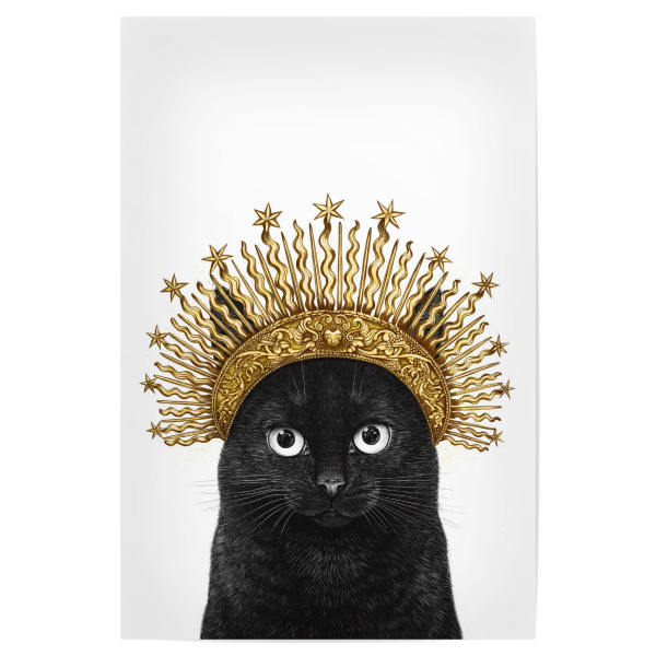 Poster 30x20 cm "Königin der schwarzen Katzen" artboxONE - Natur,Tiere,Weihnachten,Für Mama,Lustig