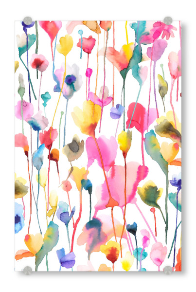 Acrylglasbild "Abstrakte Wild Blumen" artboxONE - Natur,Floral,Abstrakt,Für Mama