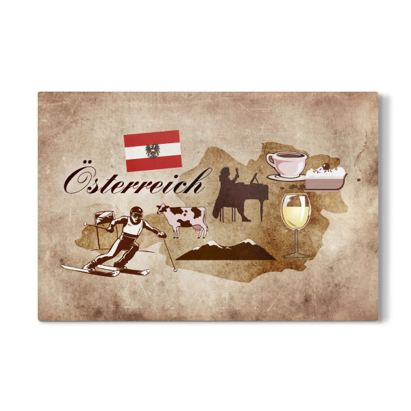 Galerie-Print "Austria Illustrated Map" 30x20 cm artboxONE