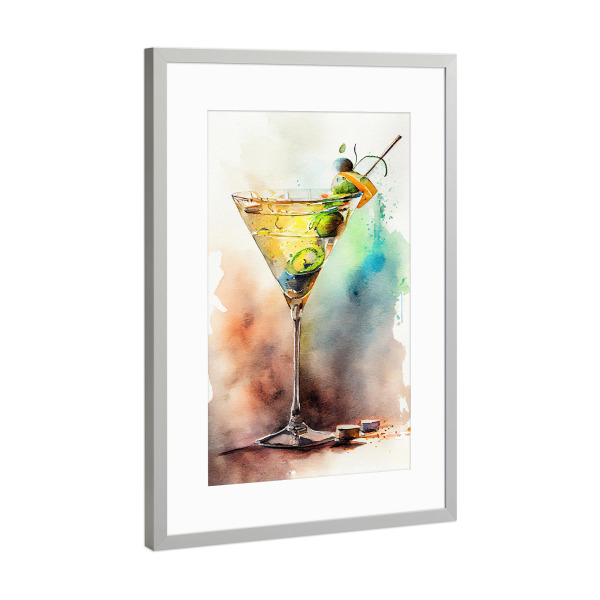 Poster mit Rahmen Silber "Sophisticated spirits drink" artboxONE - Essen & Trinken,Essen & Trinken / Alkohol