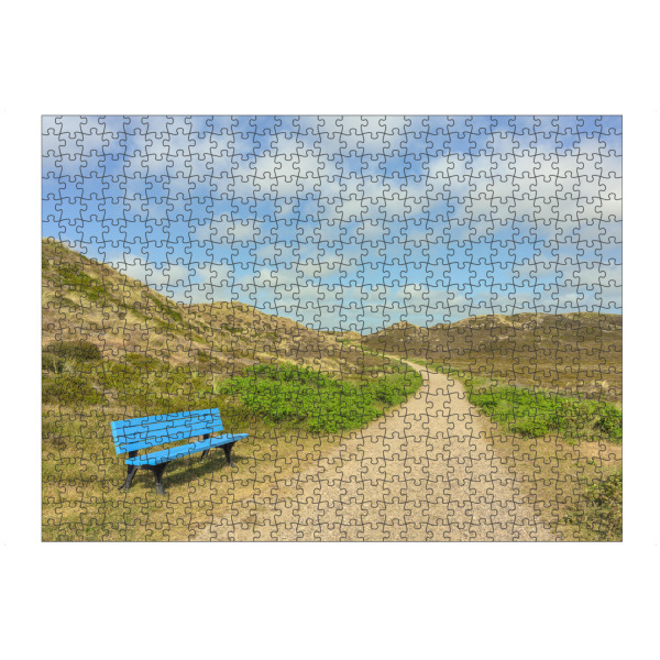Puzzle Ravensburger "Sylt blaue Bank in den Dünen" artboxONE - Natur,Reise,Reise / Strand und Meer