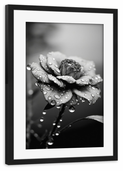 Poster mit Rahmen schwarz "Monochrome Impressions (Two)" artboxONE - Natur,Floral,Abstrakt
