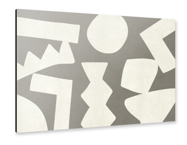Alu-Dibond "Primitive Grafiken - grau" 30x20 cm artboxONE