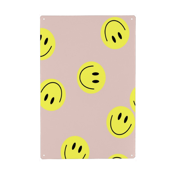Holzbild "Smiley flying rose" artboxONE - Für Kinder,Lustig - Rose,Flying,Smile,Smiley face,Fly,Smiley,Trend,Cool,Kids,Handyhülle,Case,Yellow,Soft