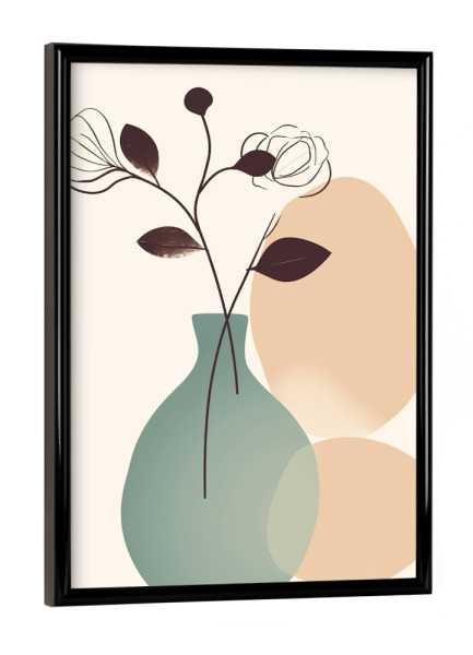 Poster mit schwarzem Rahmen "Love nude color" artboxONE - Natur,Floral,Abstrakt