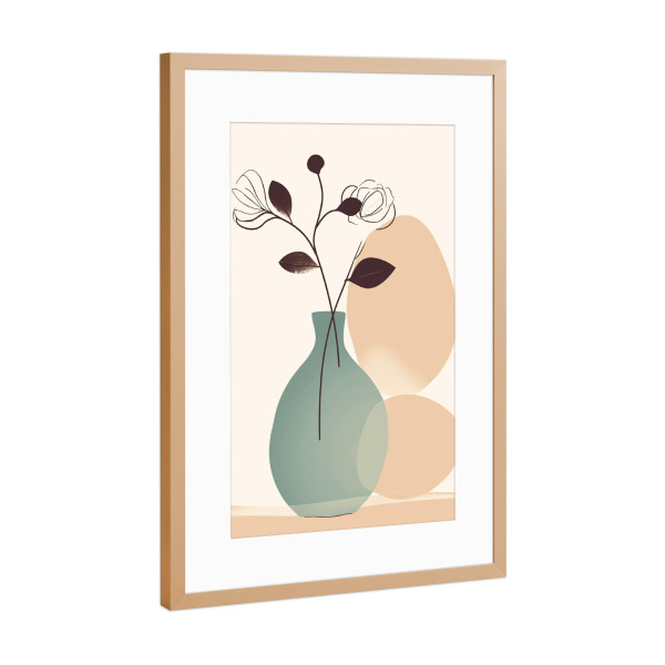 Poster mit Rahmen Kupfer "Love nude color" artboxONE - Natur,Floral,Abstrakt