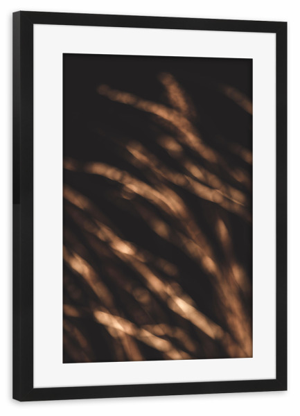 Poster mit Rahmen schwarz "Goldener Schein" artboxONE - Natur,Abstrakt