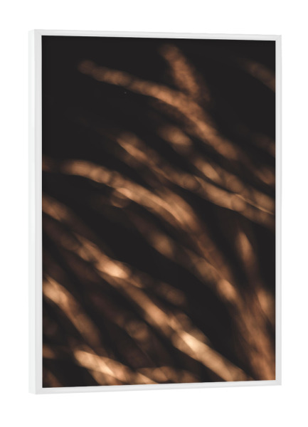 Poster mit weißem Rahmen "Goldener Schein" artboxONE - Natur,Abstrakt