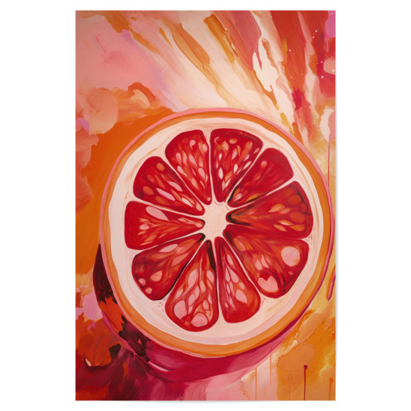 Poster 30x20 cm "Fresh Blood Orange" artboxONE - Essen & Trinken,Abstrakt