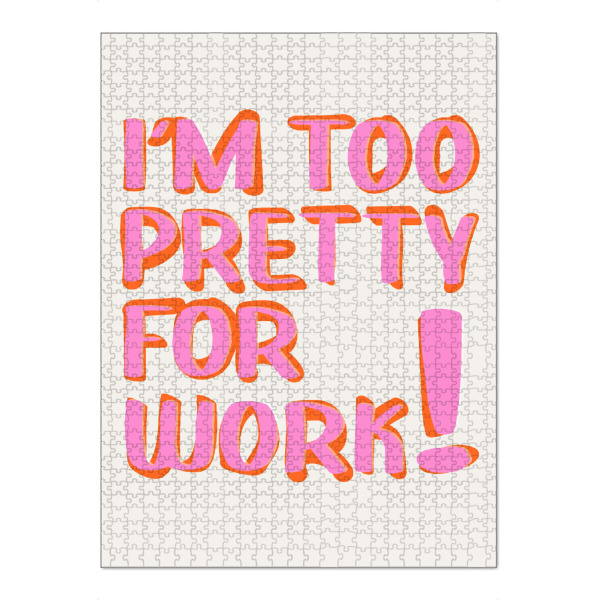 Puzzle Ravensburger "Malou Studio - Too pretty for work" artboxONE - Typografie,Fashion,Lustig