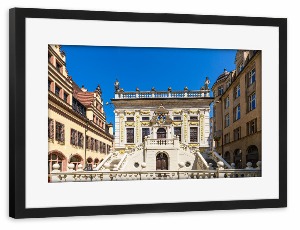 Poster mit Rahmen schwarz "Historisches Gebäude" artboxONE - Städte,Reise,Architektur