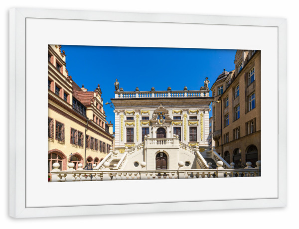 Poster mit Rahmen weiß "Historisches Gebäude" artboxONE - Städte,Reise,Architektur