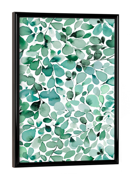 Poster mit schwarzem Rahmen "Eukalyptus Blätter Relax Grün" artboxONE - Natur,Abstrakt,Für Mama