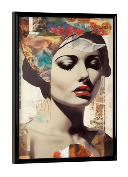 Poster mit schwarzem Rahmen "Retro pop Woman" artboxONE - Abstrakt,Menschen,Fashion