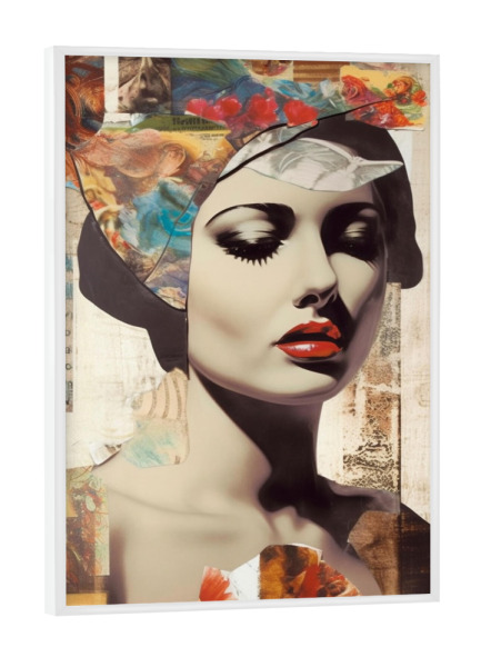 Poster mit weißem Rahmen "Retro pop Woman" artboxONE - Abstrakt,Menschen,Fashion