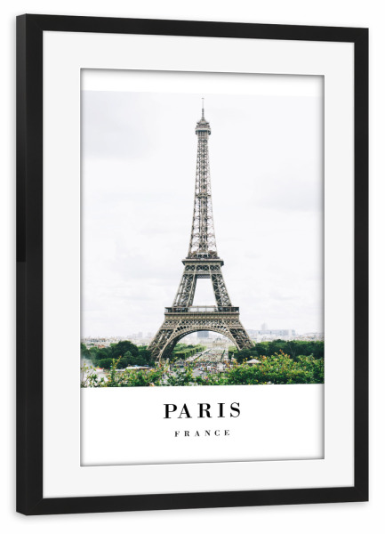 Poster mit Rahmen schwarz "Einsames Paris" artboxONE - Städte,Architektur,Städte / Paris