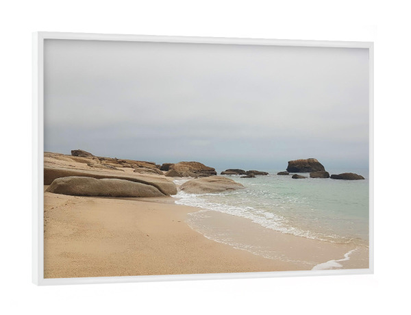 Poster mit weißem Rahmen "Morgennebel am Atlantik" artboxONE - Reise,Reise / Strand und Meer,Reise / Länder