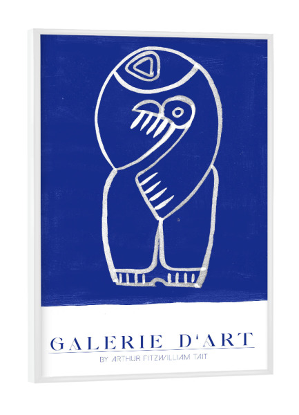 Poster mit weißem Rahmen "Malou Studio-Galerie D'Art No. Sei" artboxONE - Typografie,Abstrakt,Menschen