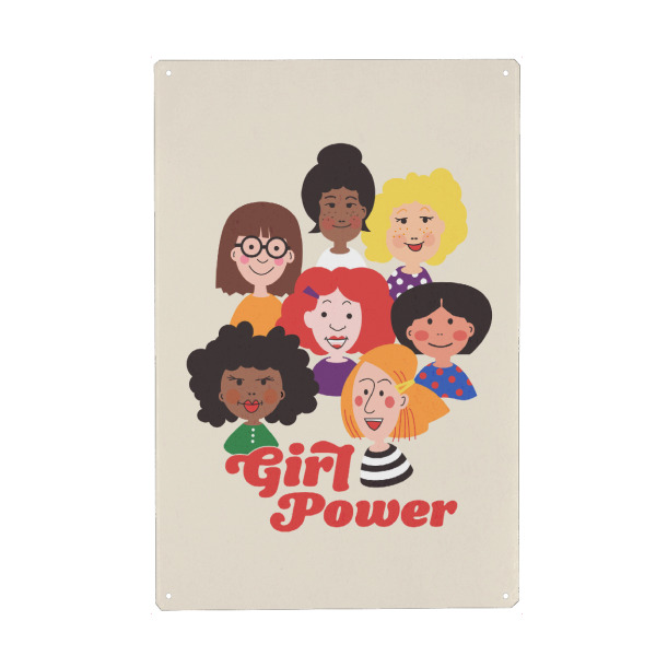 Holzbild "Mädchen Power" artboxONE - Typografie,Für Kinder,Menschen