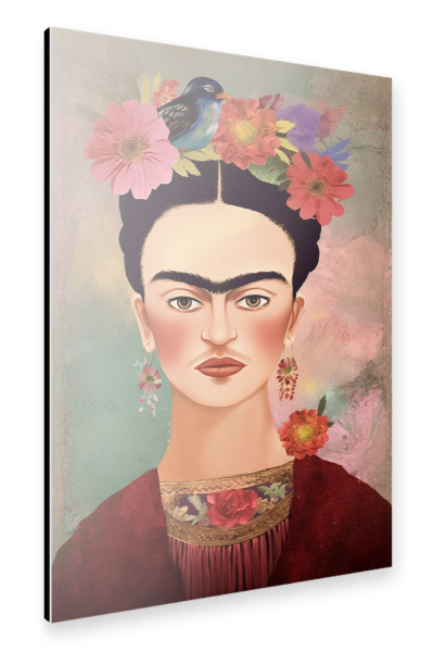 Alu-Dibond "Frida Kahlo Selbstportrait" 30x20 cm artboxONE