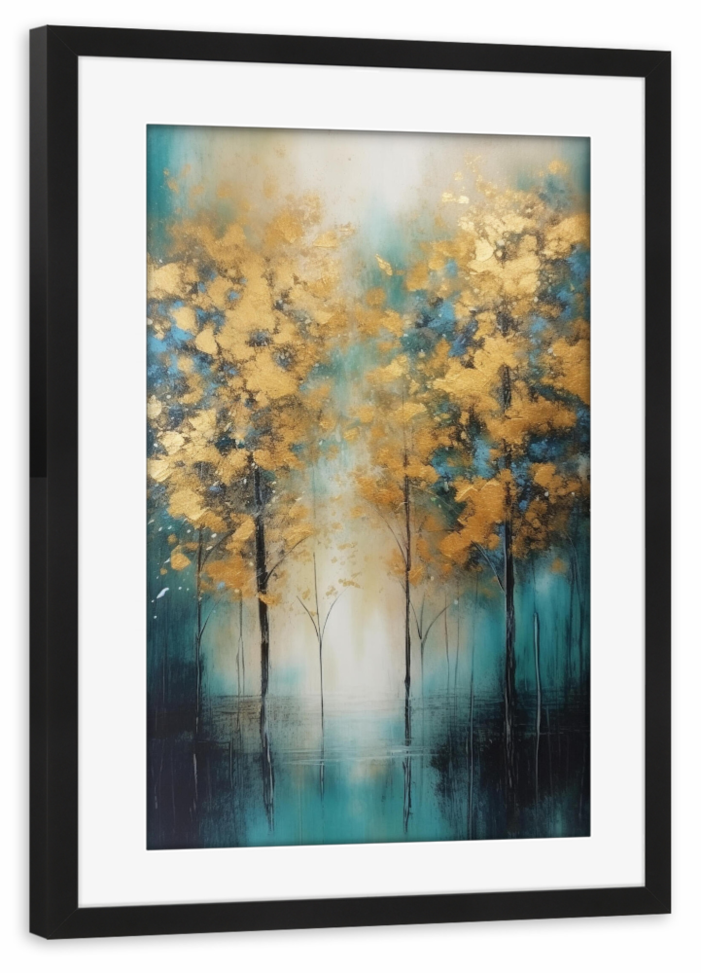 Poster mit Rahmen schwarz "Waldlandschaft" artboxONE - Natur,Floral,Abstrakt