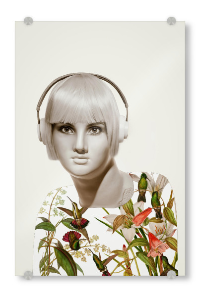 Acrylglasbild "Listening to music" artboxONE - Floral,Tiere,Abstrakt