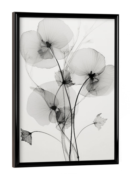 Poster mit schwarzem Rahmen "Transparent Botanic (one)" artboxONE - Natur,Floral,Für Mama
