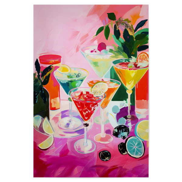 Poster 30x20 cm "Cocktail Party" artboxONE - Essen & Trinken,Abstrakt,Für Mama