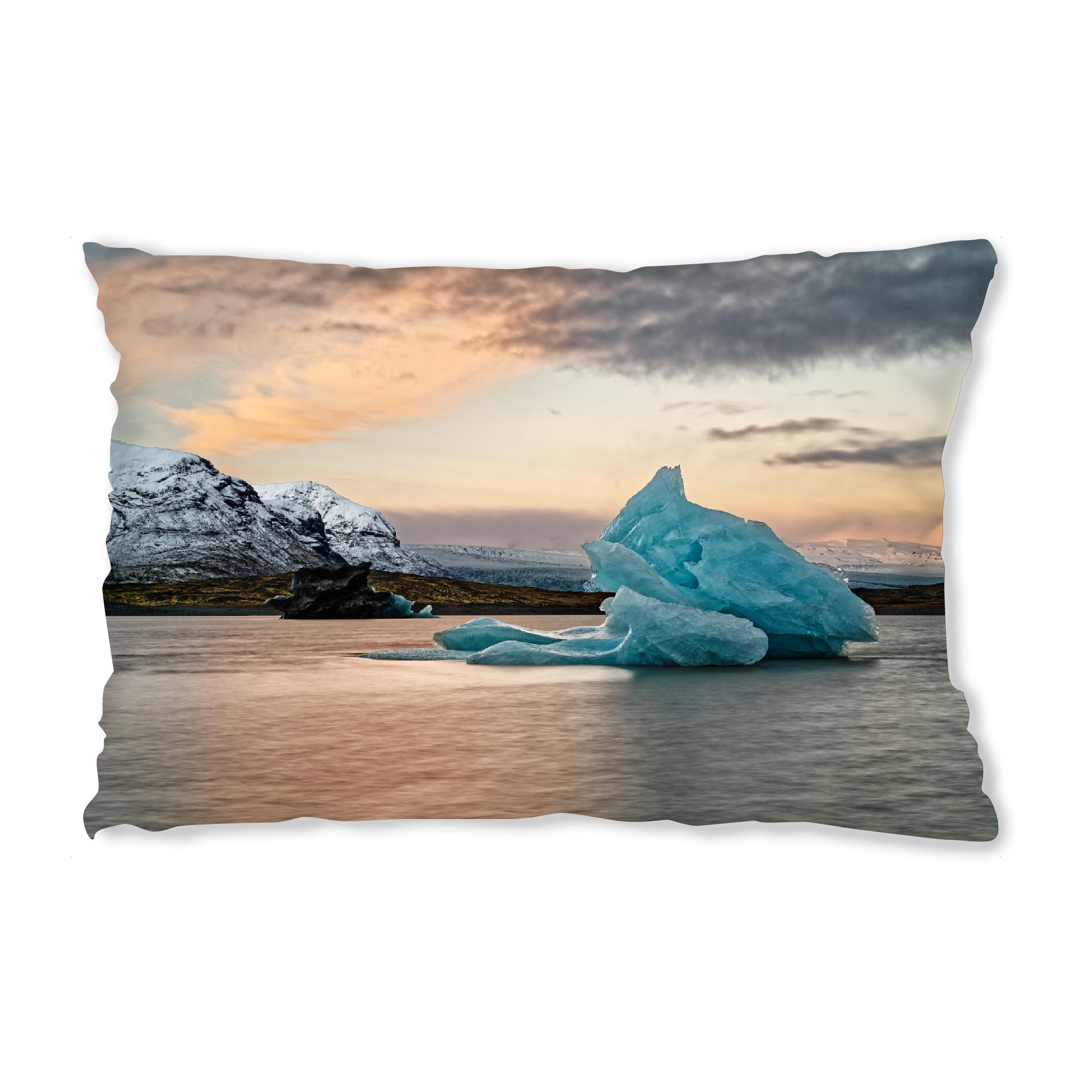 Design-Kissen "Blauer Eisberg im Abendlicht" artboxONE - Natur,Reise / Strand und Meer,Reise / Länder