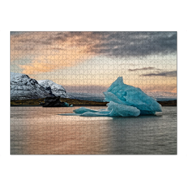 Puzzle Ravensburger "Blauer Eisberg im Abendlicht" artboxONE - Natur,Reise / Strand und Meer,Reise / Länder