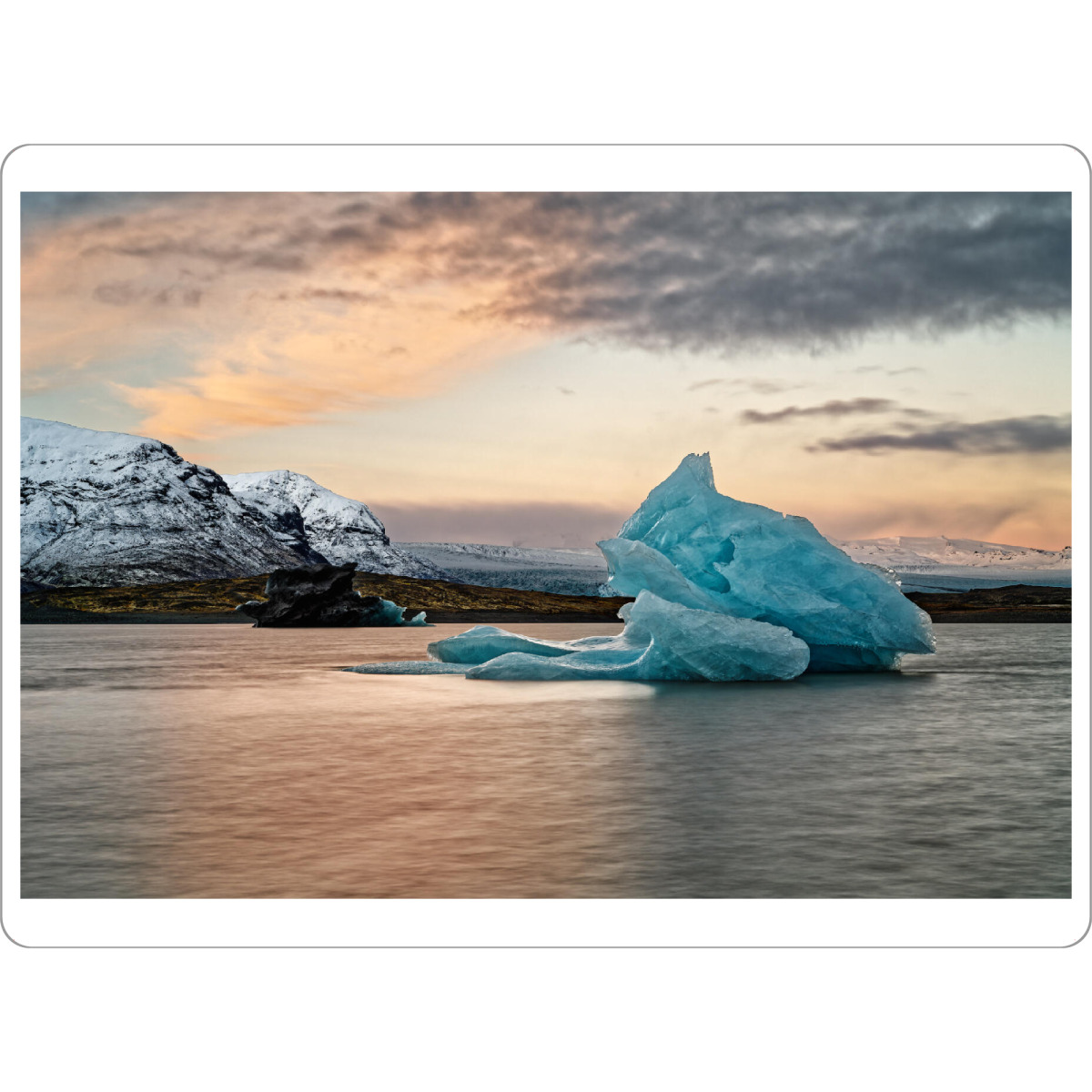 Tischset "Blauer Eisberg im Abendlicht" artboxONE - Natur,Reise / Strand und Meer,Reise / Länder