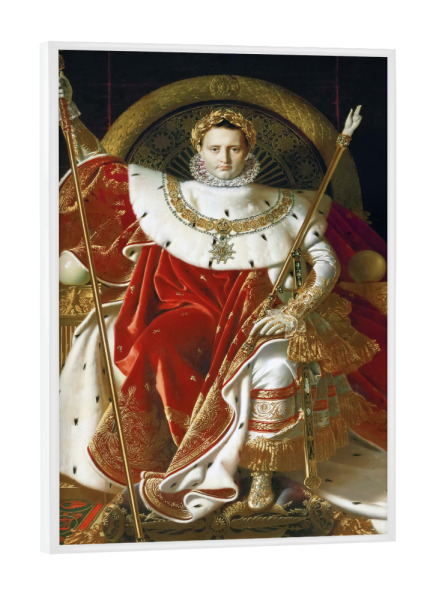 Poster mit weißem Rahmen "Napoleon I. auf seinem Kaiserthron" artboxONE - Städte,Reise,Menschen,Für Papa,Männer