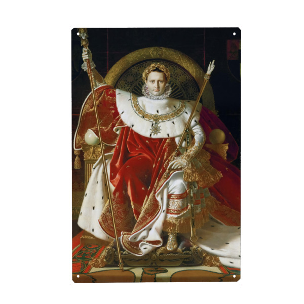 Metall Poster "Napoleon I. auf seinem Kaiserthron" artboxONE - Städte,Reise,Menschen,Für Papa,Männer