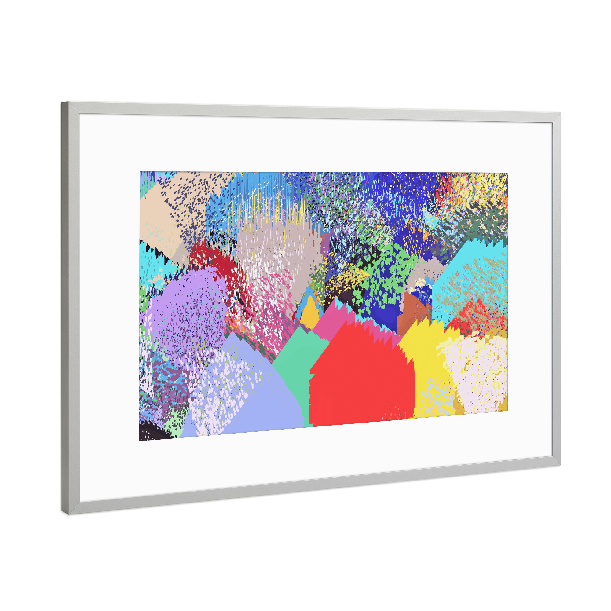 Poster mit Rahmen Silber "Modern Life, Abstract Contemporary" artboxONE - Abstrakt