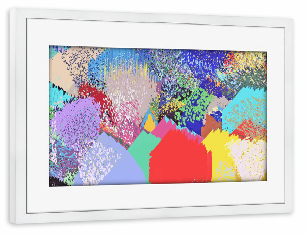Poster mit Rahmen weiß "Modern Life, Abstract Contemporary" artboxONE - Abstrakt