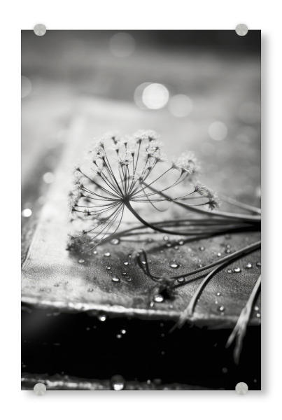 Acrylglasbild "Monochrome Impressions" artboxONE - Floral,Abstrakt,Schwarzweiß