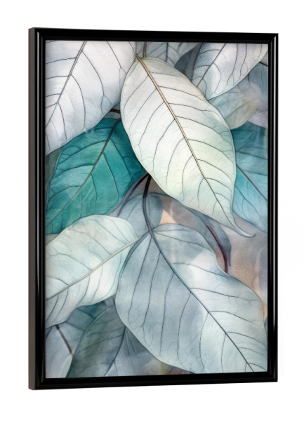 Poster mit schwarzem Rahmen "Blumenblätter Kunst B" artboxONE - Floral - Natur,Blumen,Blumen,Botanisch,Blätter,Blatt,Blumen