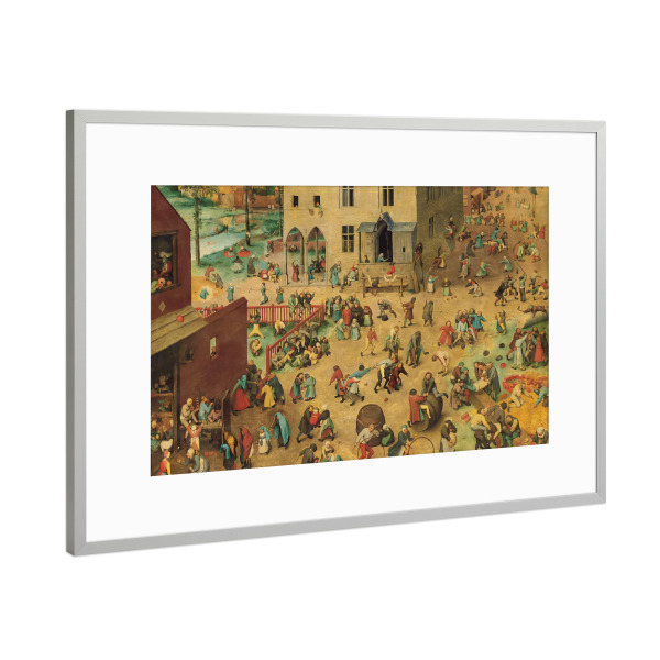 Poster mit Rahmen Silber "Kinderspiele" artboxONE - Menschen