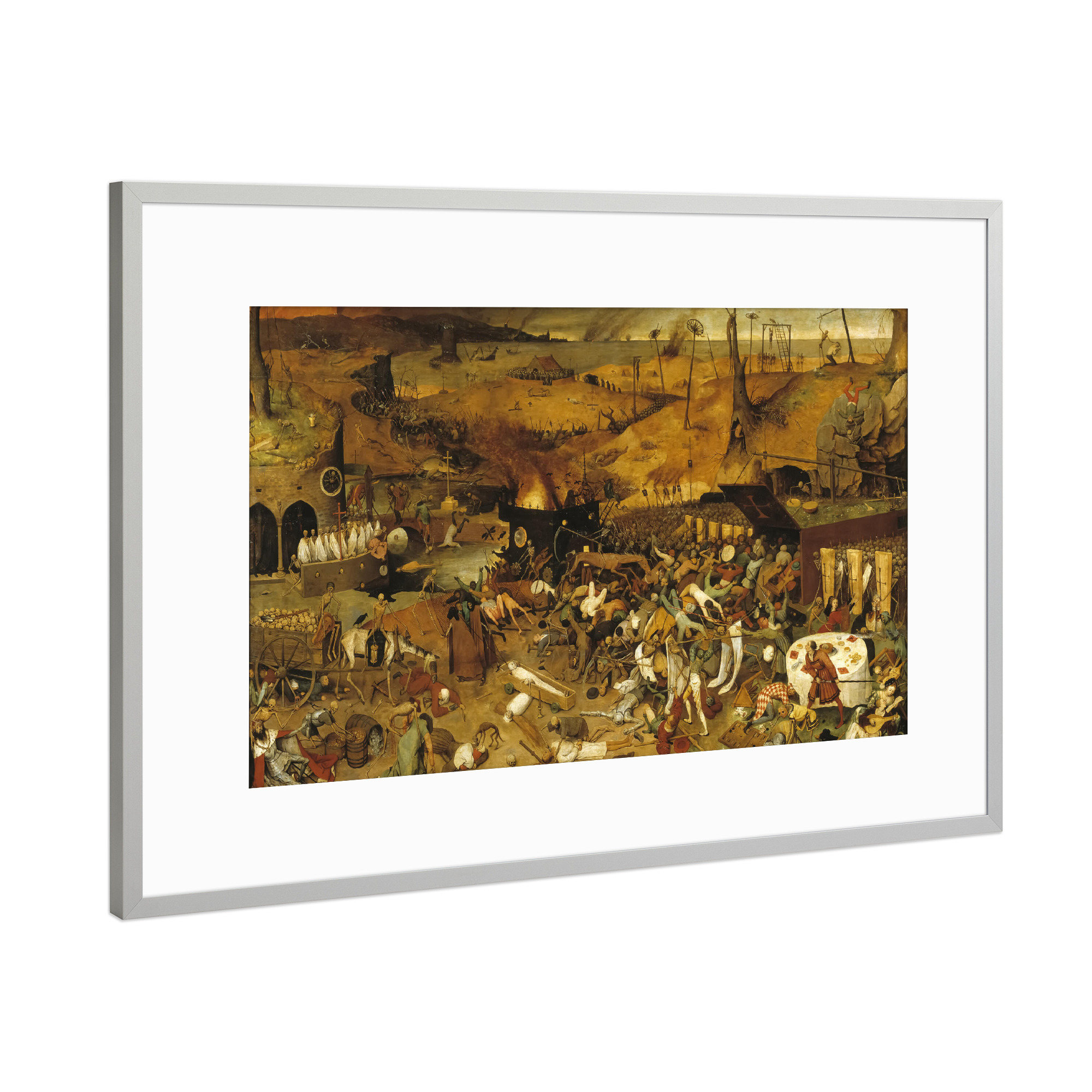 Poster mit Rahmen Silber "Der Triumph des Todes" artboxONE - Menschen,Reise / Länder,Männer