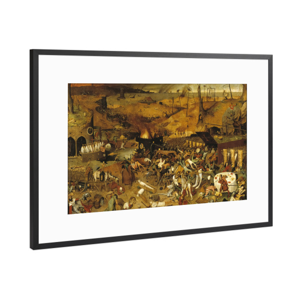 Poster mit Rahmen Schwarz (Metallic) "Der Triumph des Todes" artboxONE - Menschen,Reise / Länder,Männer